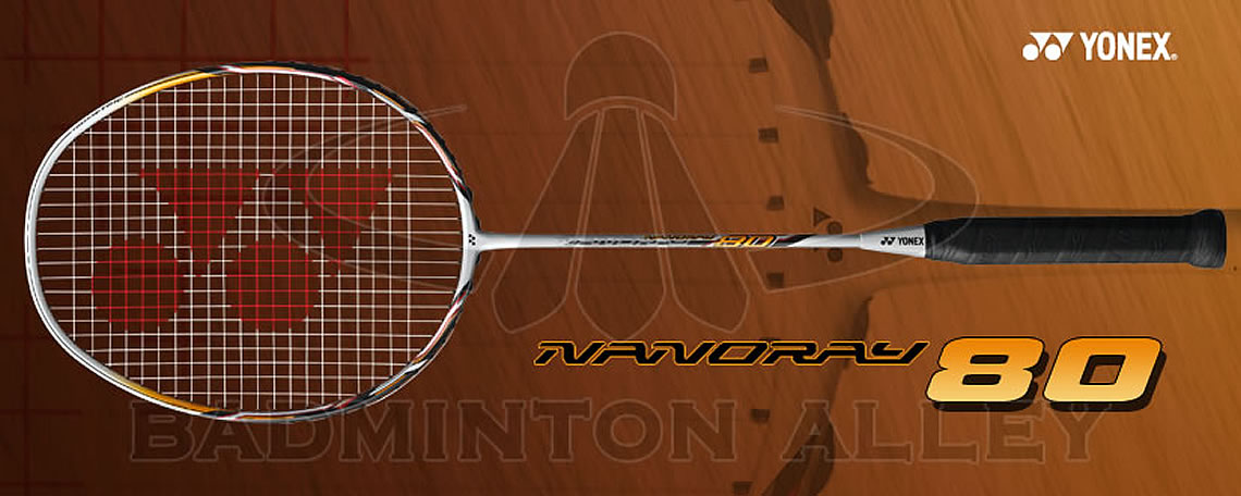 Yonex Nanoray 80 White Orange Badminton Racket