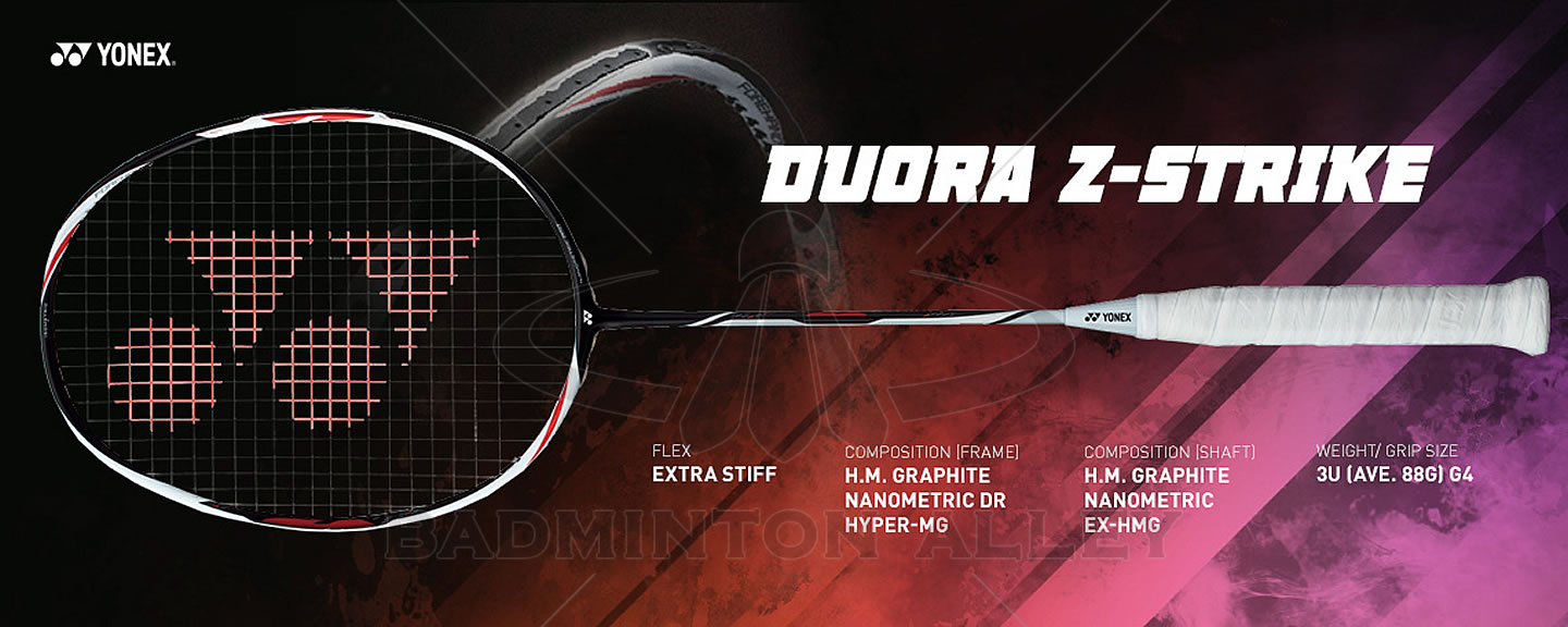Yonex Duora Z-Strike (DUO-ZS-3UG4) Black White Badminton Racket